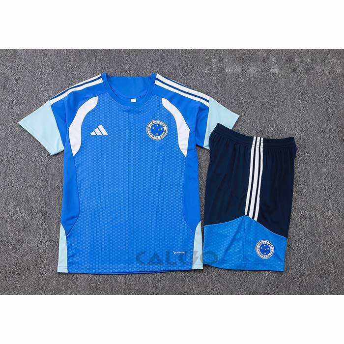 Tuta da Track Cruzeiro Manica Corta 2025-2026 Blu - Pantaloncini